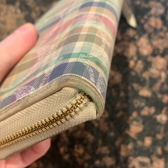 Coach Poppy Madras plaid zip around wallet - Picture 6 of 10